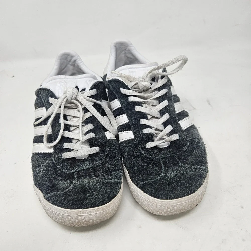 Adidas Gazelle Dark Grey White Suede Sneakers Mens 7
